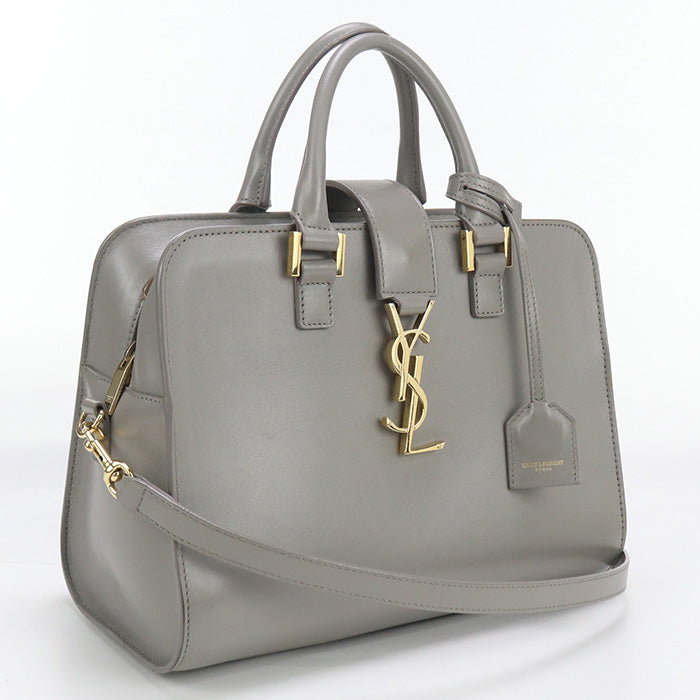 Saint Baby Mosquito Bus Handbag Gray Women Leather Travel Bag