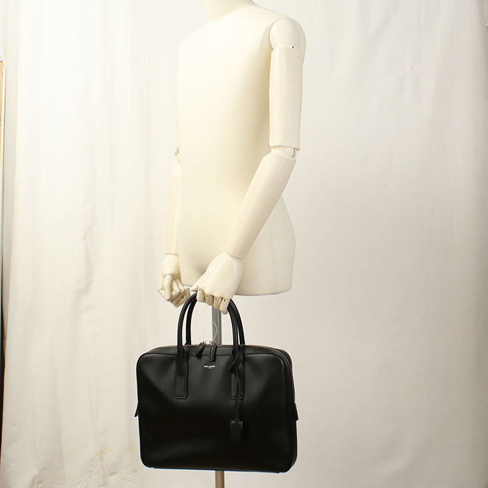Saint Classic Um 2Way Business Bag Briefcase Leather Black Travel Bag