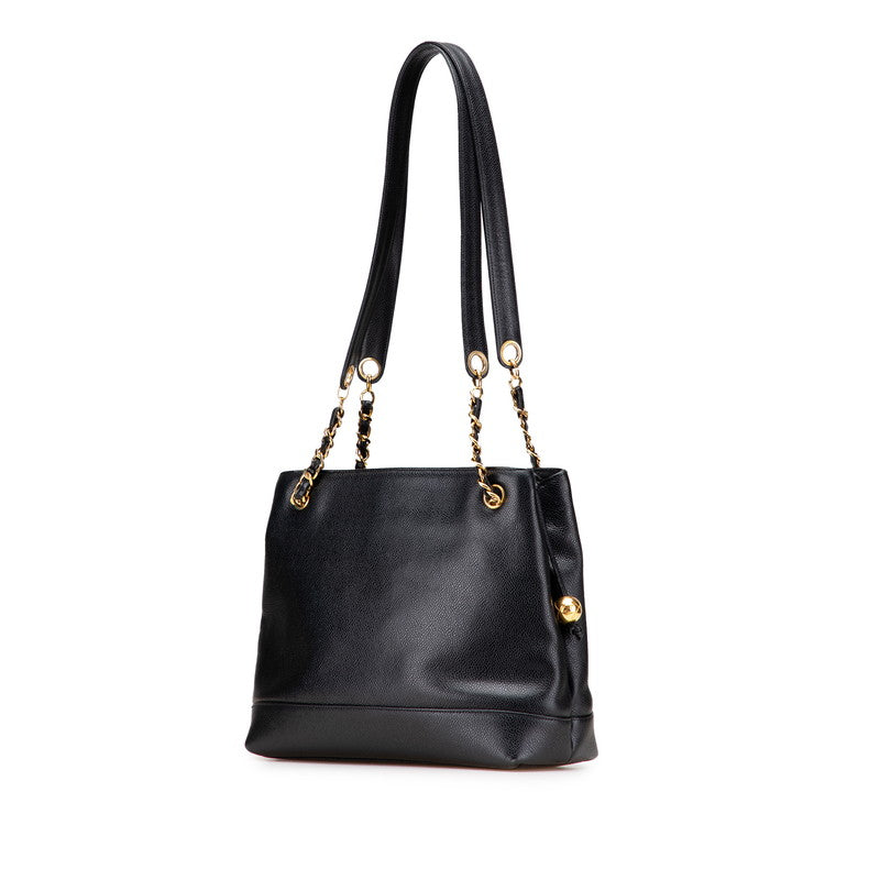Chanel Coco Mark Caviar Skin Tote Bag