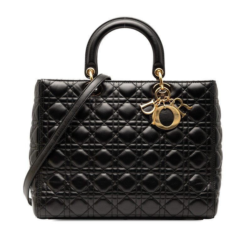 Dior Book Tote Macro Cannage 2Way Bag Leather Tote Bag