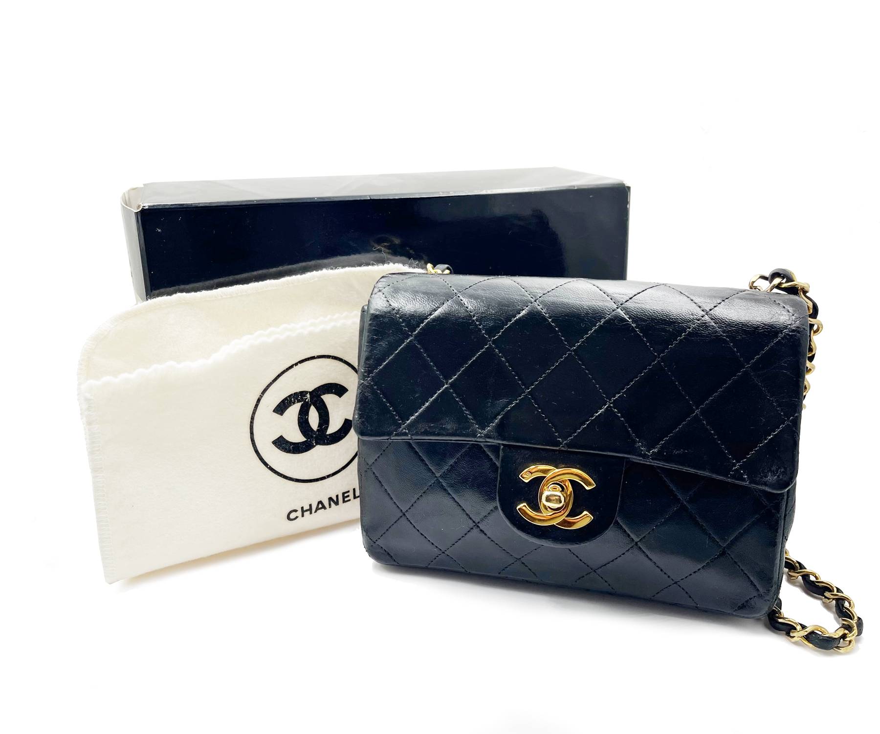 CHANEL   Classic Black Mini Timeless Crossbody Bag
