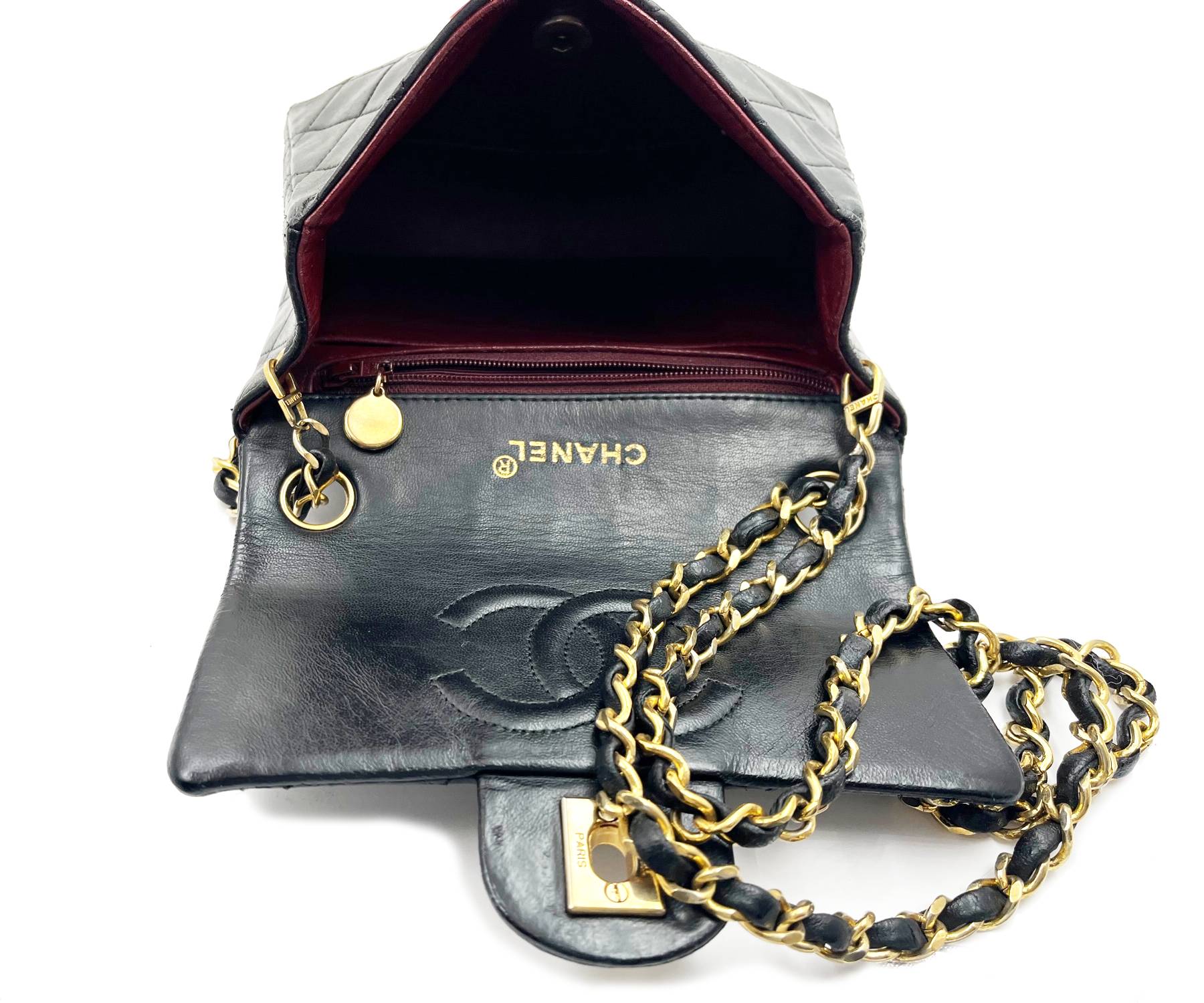 CHANEL   Classic Black Mini Timeless Crossbody Bag