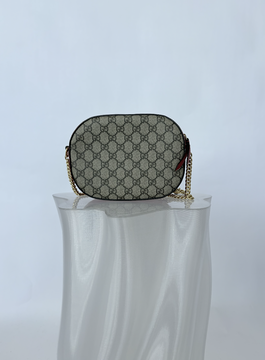 Gucci Kingsnake Heart Mini GG Supreme Chain Crossbody Bag - FULL SET