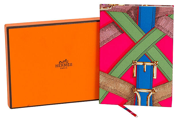 Hermes Brides De Gala Silk Notebook Handbag Pink Travel Bag