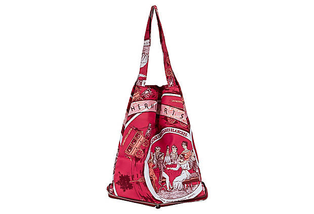 Hermes Burgundy Silky Pop Bag Travel Bag