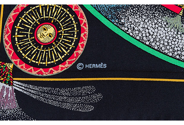 Hermes Feux Artifice Pochette Handbag Black Travel Bag