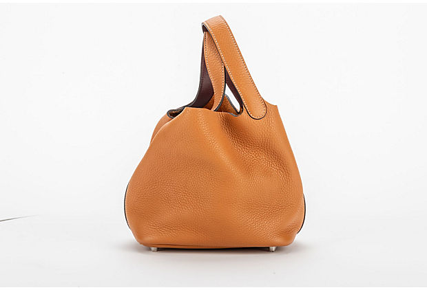 Hermes Picotin Lock Palladium Handbag Gold Mini Travel Bag