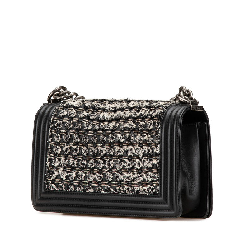 Chanel Boy Chanel Leather Tweed Shoulder Bag
