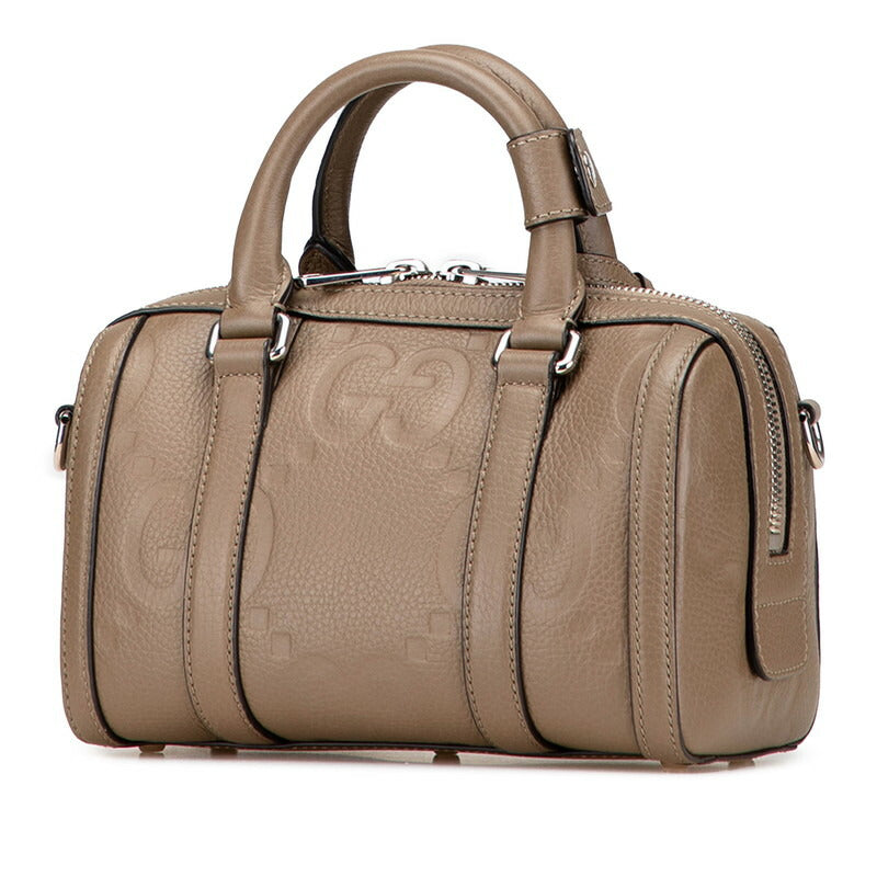 Gucci Jumbo Duffle 2Way Bag Leather Mini Travel Bag