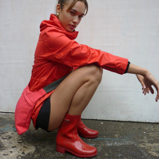 Prada Handbag Wellies Red