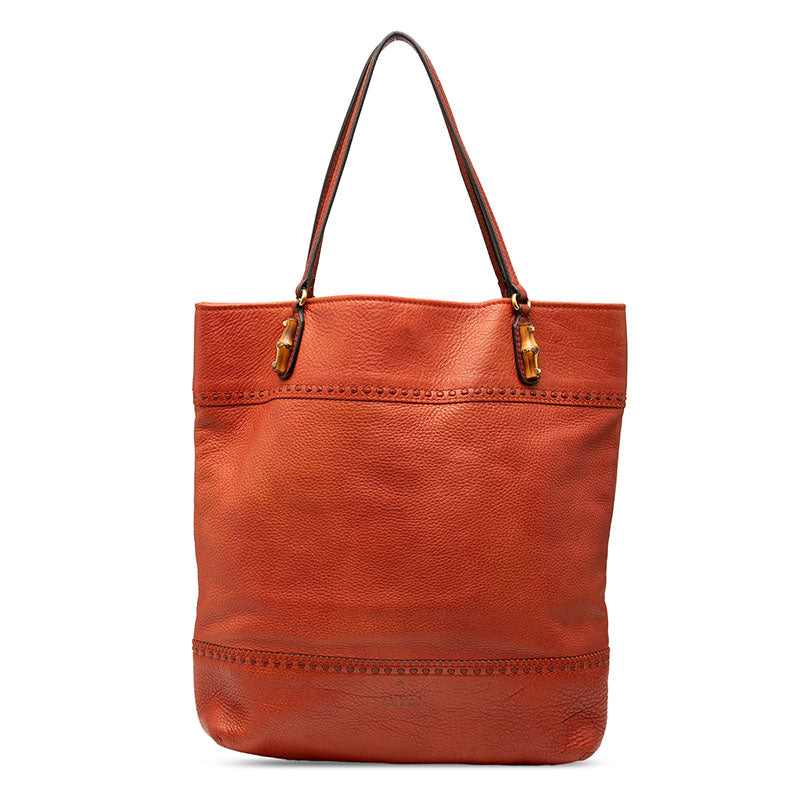 Gucci Bamboo 2Way Bag Leather Travel Bag Bag 10