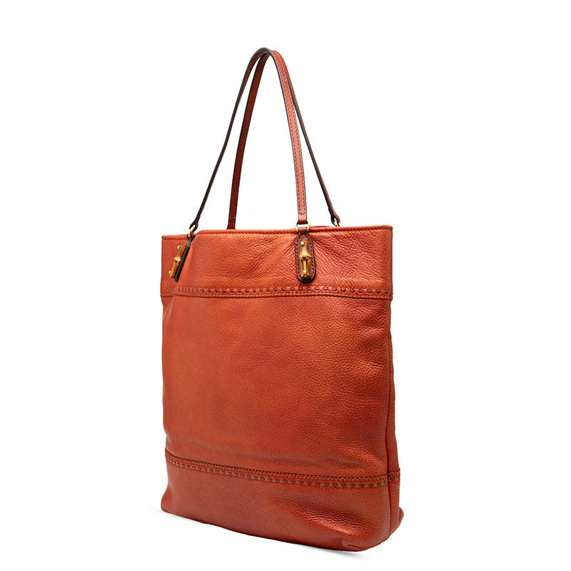 Gucci Bamboo 2Way Bag Leather Travel Bag Bag 10