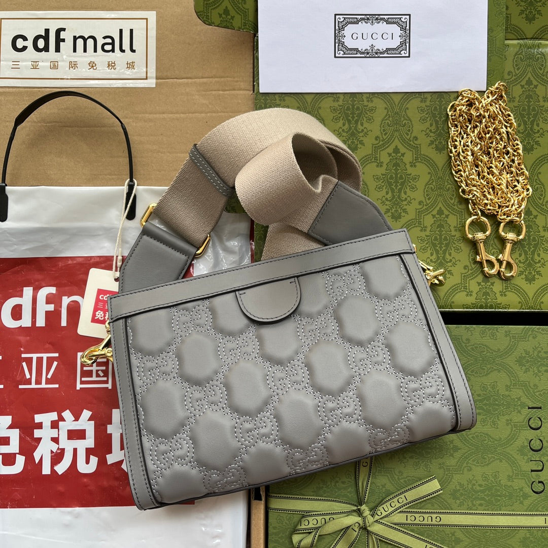 gg MatelassÃ© , ’s 10in Grey Small Handbag