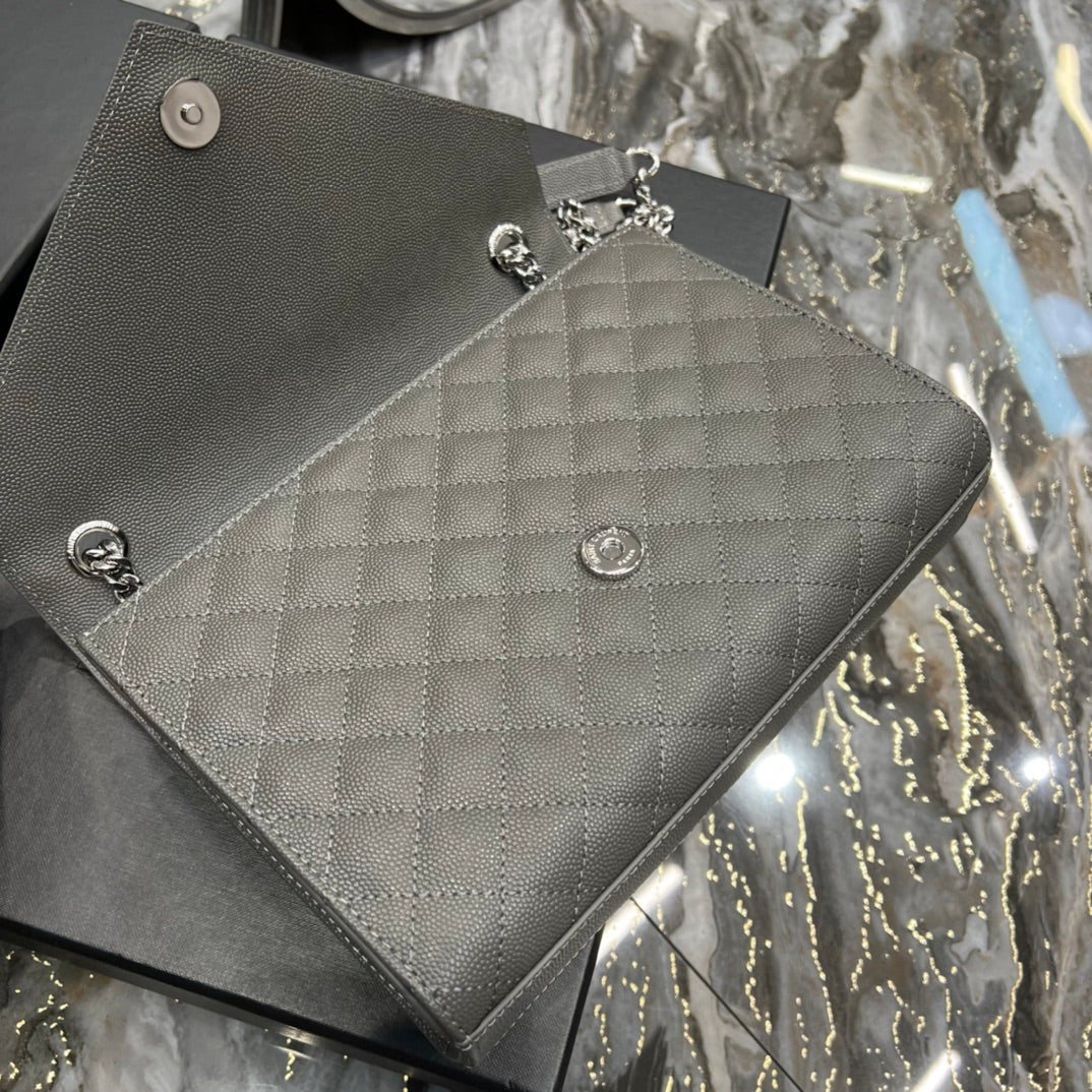 YSL Saint Laurent Envelope Handbag Quilted Chain Travel Bag 94In24Cm Ysl 4437
