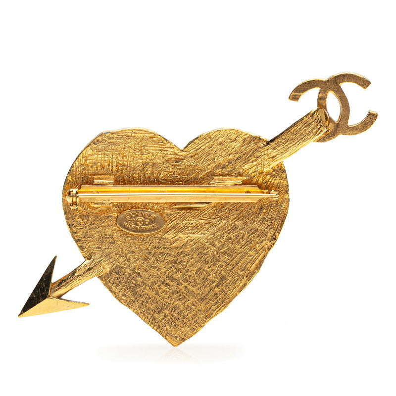 Chanel Coco Mark Arrow Heart Brooch