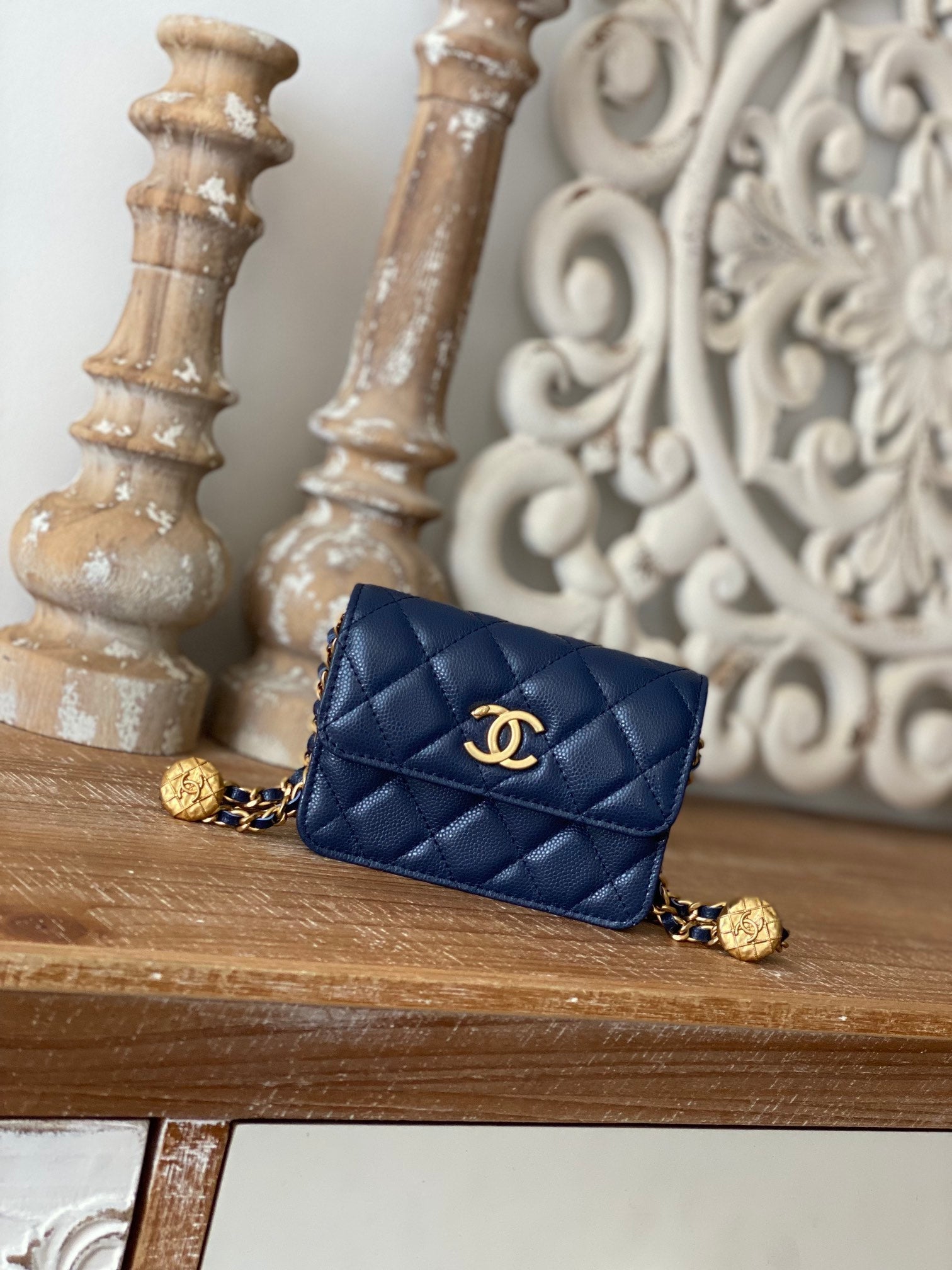Chanel Clutch With For Women Bags Blue Chain Clutch Bag