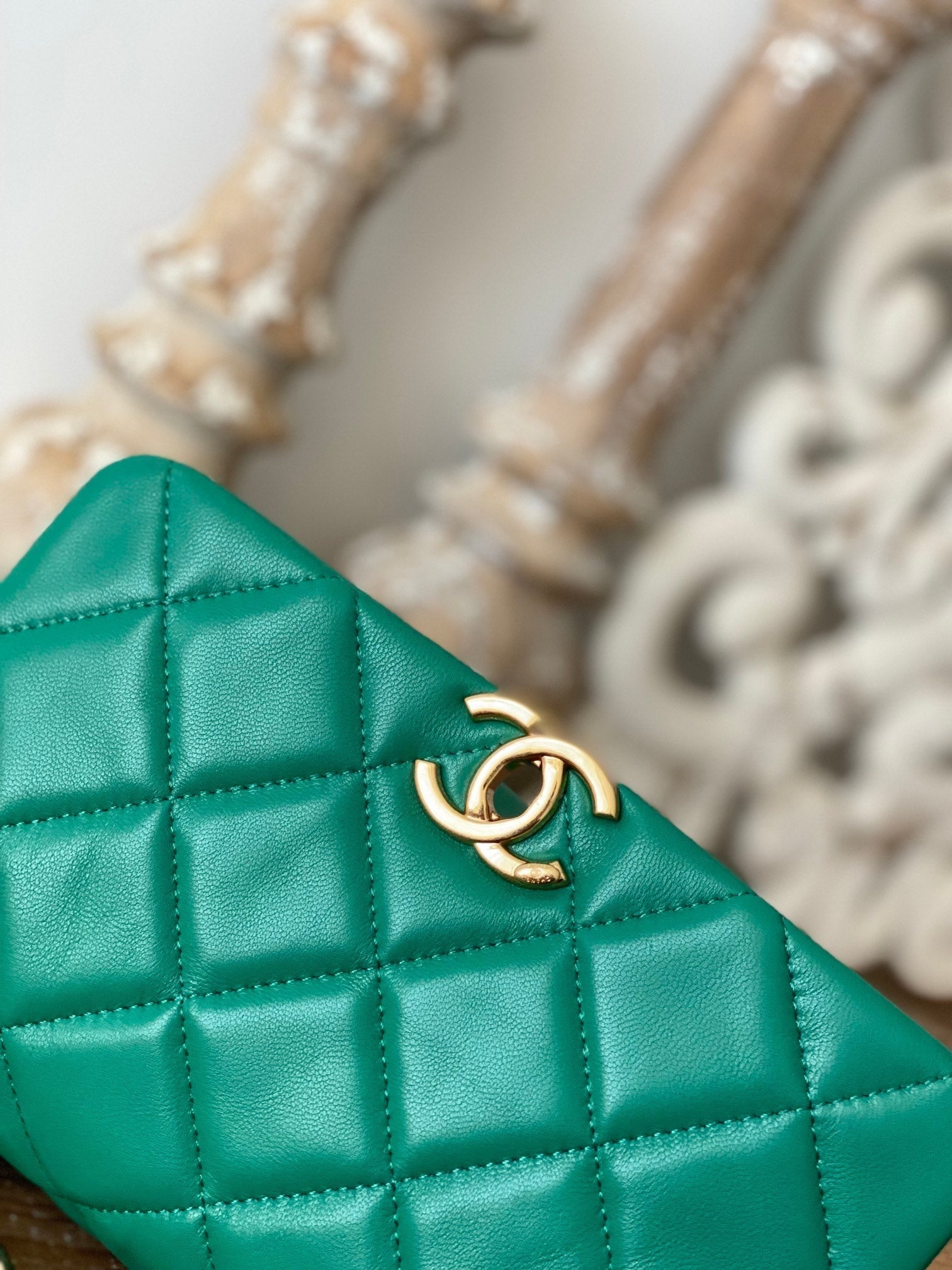 CHL Classic Top Qualityamond Top Green Flap Travel Bag