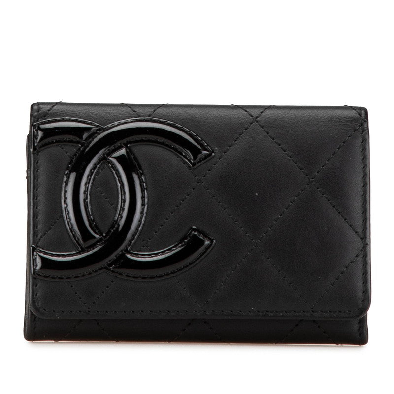 Chanel Cambon Line Coco Mark Lambskin Card Case Bag