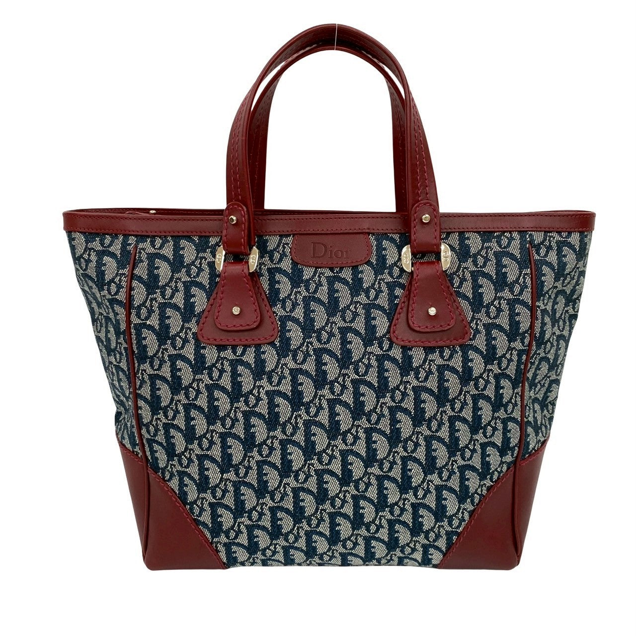 Dior Christian Trotter Handbag Leather Canvas Travel Bag Canvas Leather Handbag