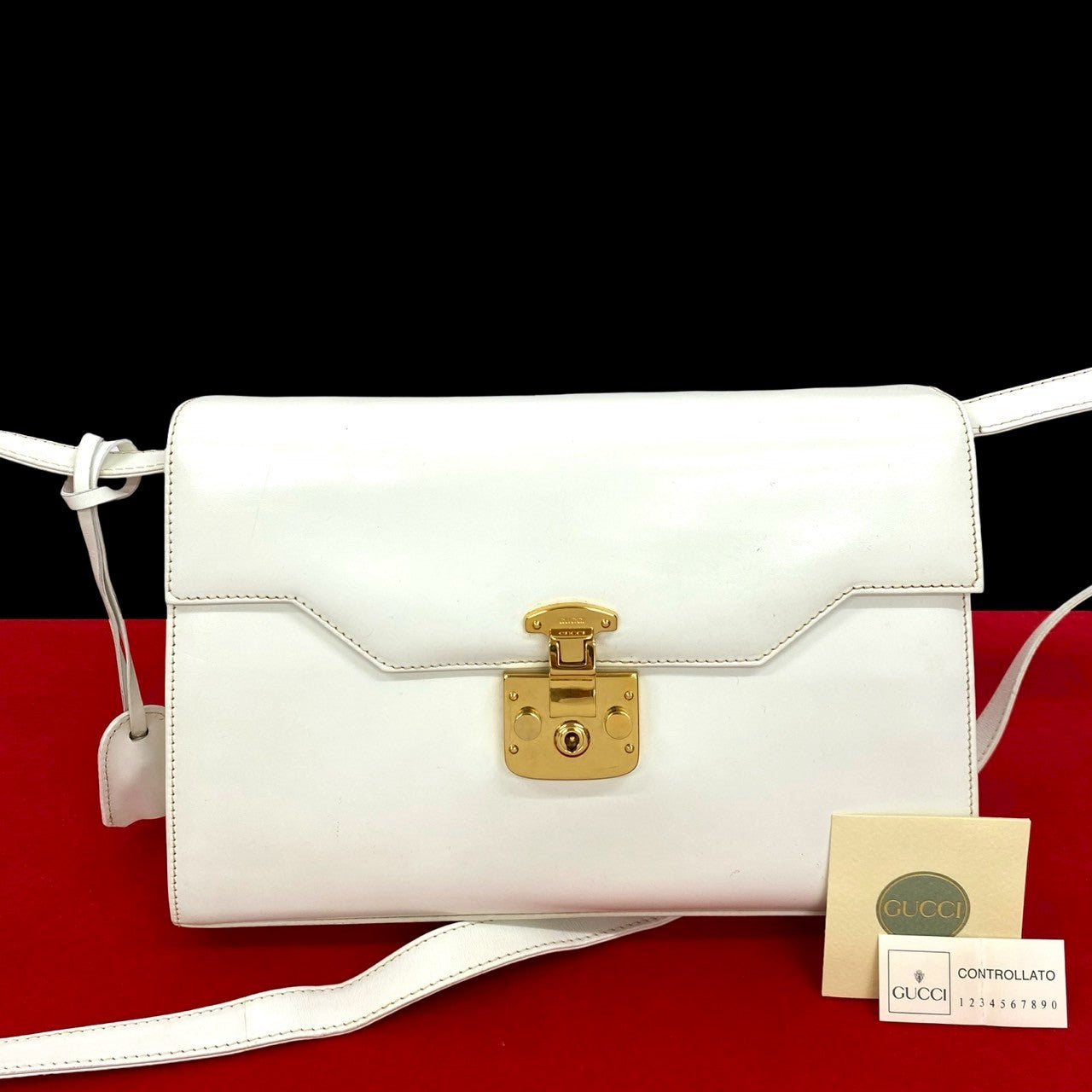 Gucci Lady Lock Calf Shoulder Bag Leather