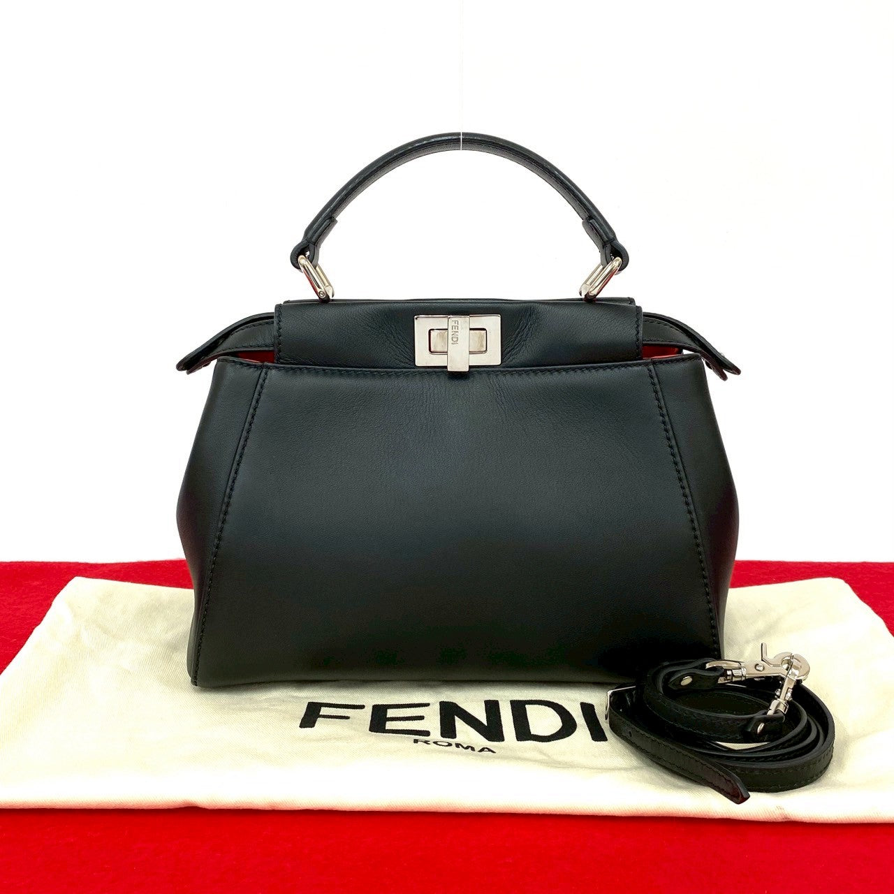 Fendi Peekaboo 2Way Bag Leather Travel Bag 2Way Bag 6