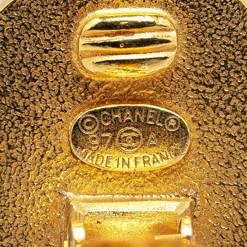 Chanel Plated Plastic Coco Mark Round Earrings 97A Bag