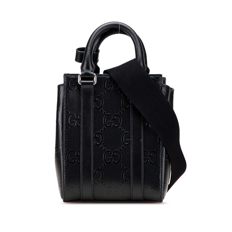 Gucci Embossed Jumbo 2Way Bag Leather Travel Bag