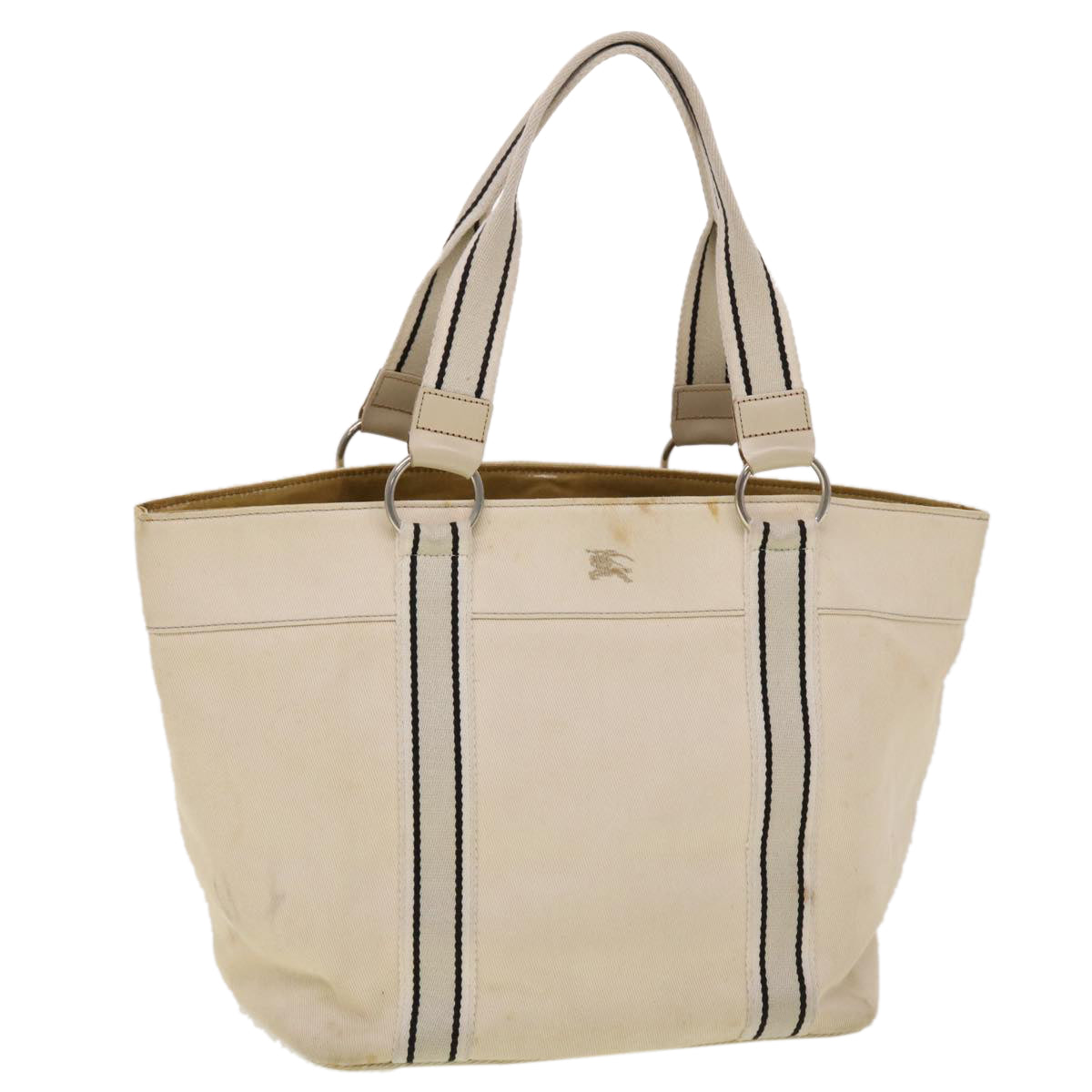 Burberry Luxury Tote Bag Auth Yb124 Canvas White