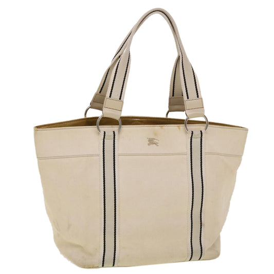 Burberry Luxury Tote Bag Auth Yb124 Canvas White