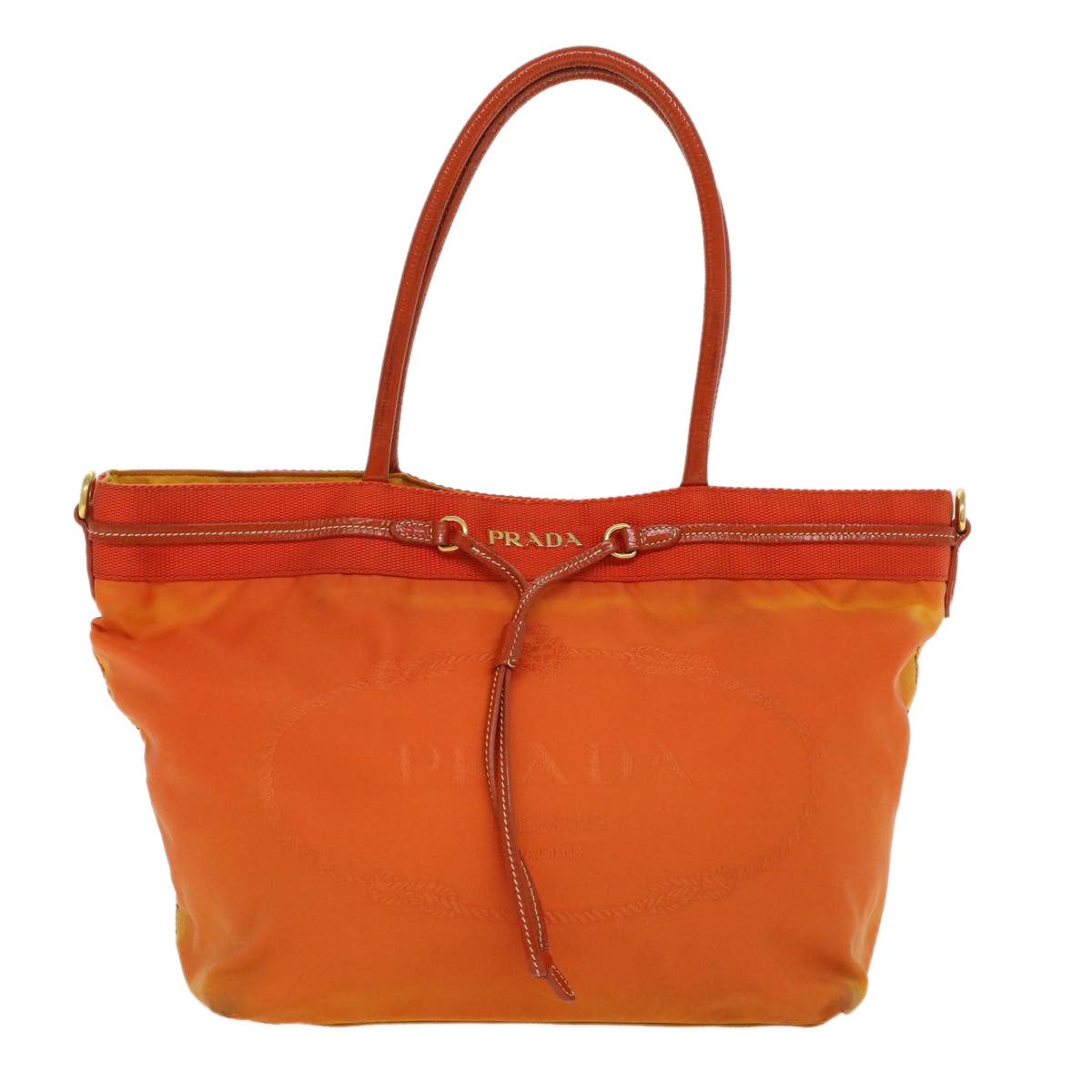 Prada Tote Bag Nylon Orange
