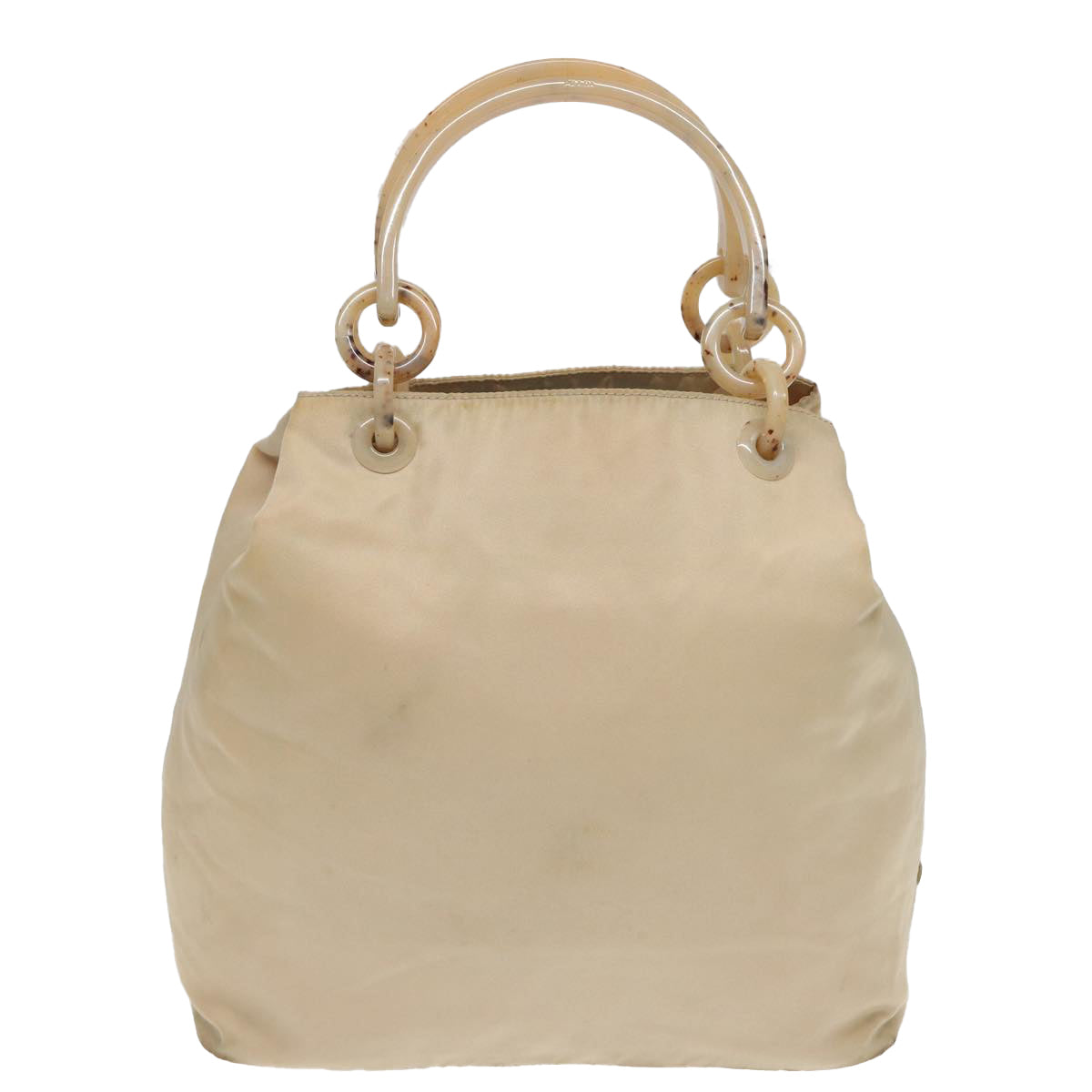 Prada Hand Bag Auth Nylon Beige Travel Bag Beige Auth Yb599