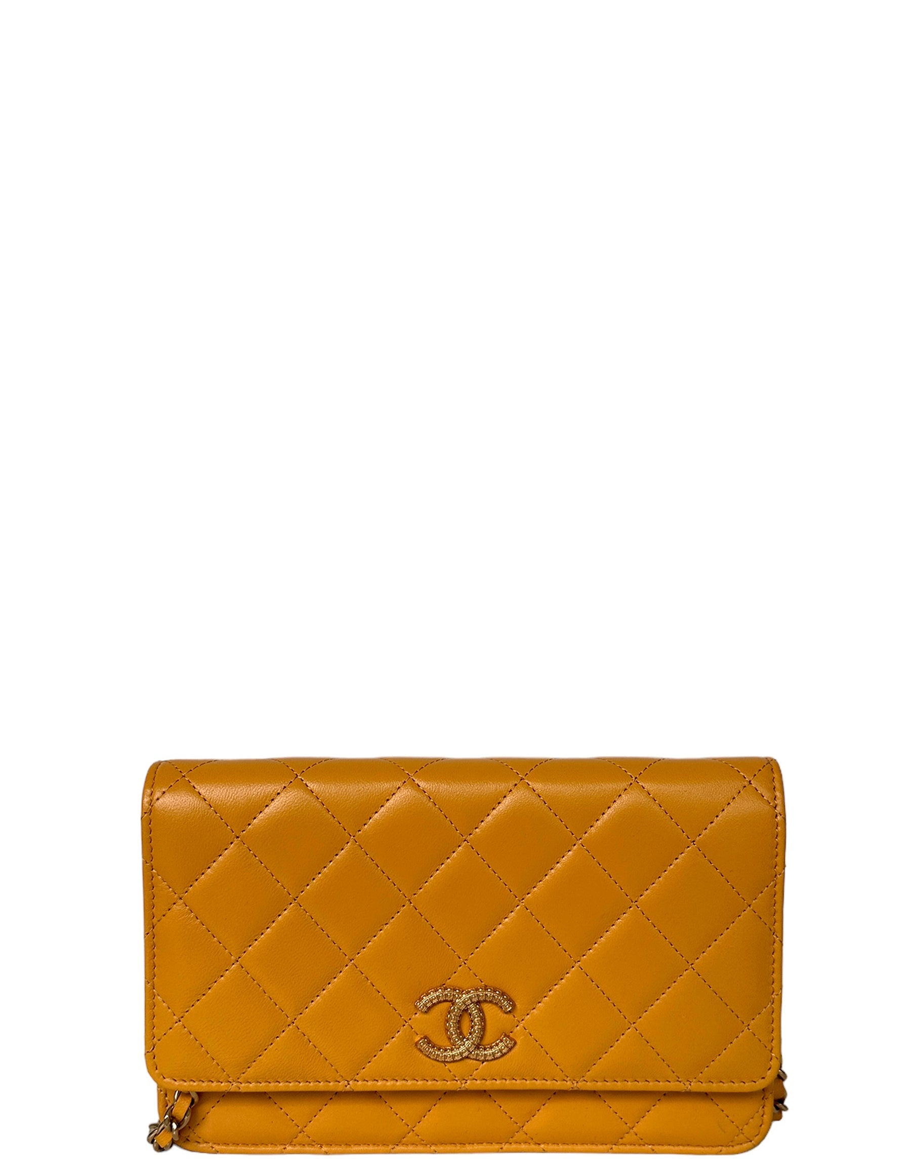 Chanel '23 New Yellow Quilted WOC Crossbody