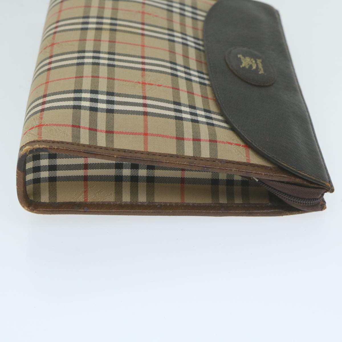 Burberry Luxury ss Nova Check Clutch Bag Auth Yk10180 Canvas Nylon Beige