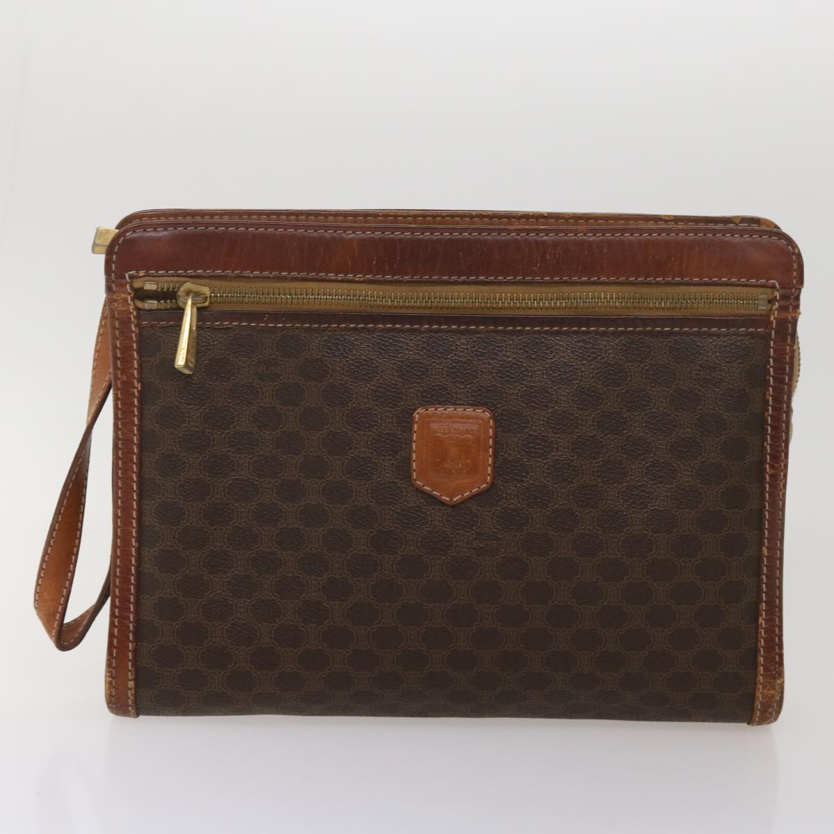 Luxury Macadam Clutch Bag Shoulder Bag Pvc Canvas Brown