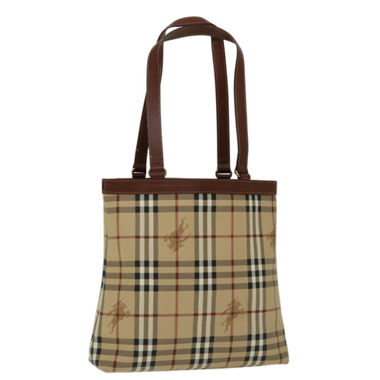 Burberry Luxury ss Nova Check Tote Bag Pvc Auth Beige