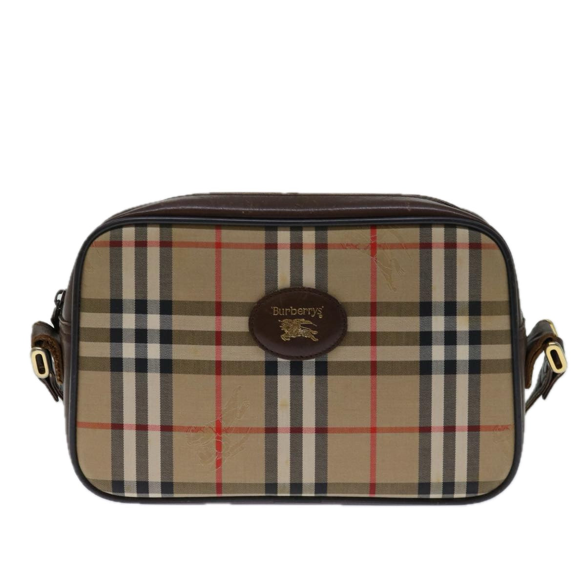 Burberry Luxury ss Nova Check Shoulder Bag Auth Yk11222 Canvas Beige