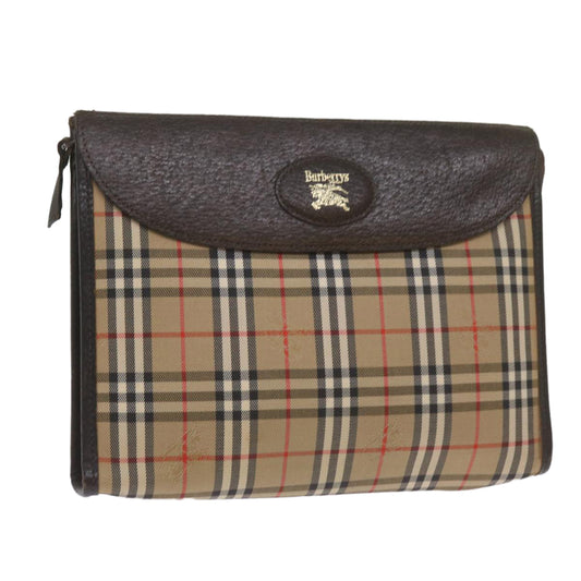 Burberry Luxury ss Nova Check Clutch Bag Auth Yk11236 Canvas Black Beige