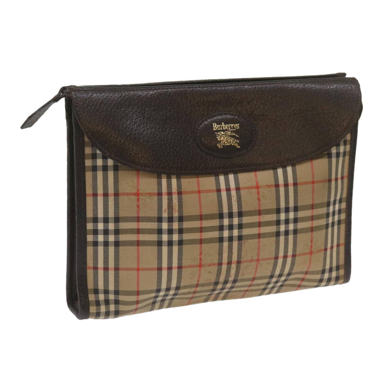 Burberry Luxury ss Nova Check Clutch Bag Auth Yk11237 Canvas Black Beige