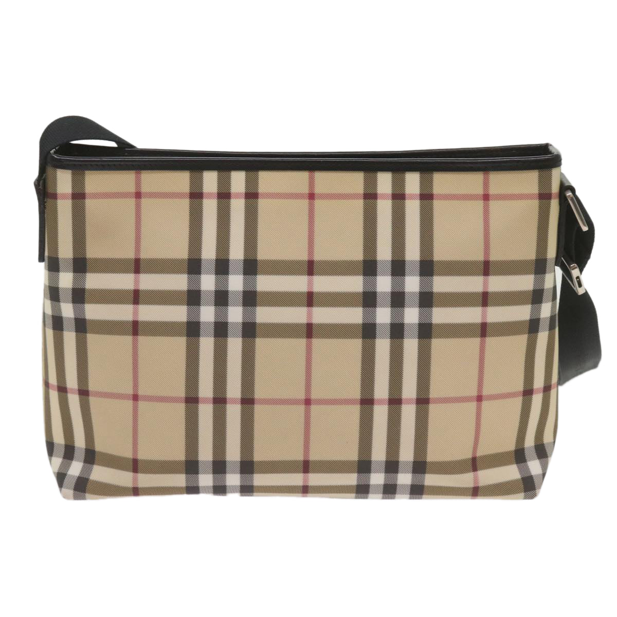 Burberry Luxury Nova Check Shoulder Bag Coated Auth Yk11241 Canvas Beige