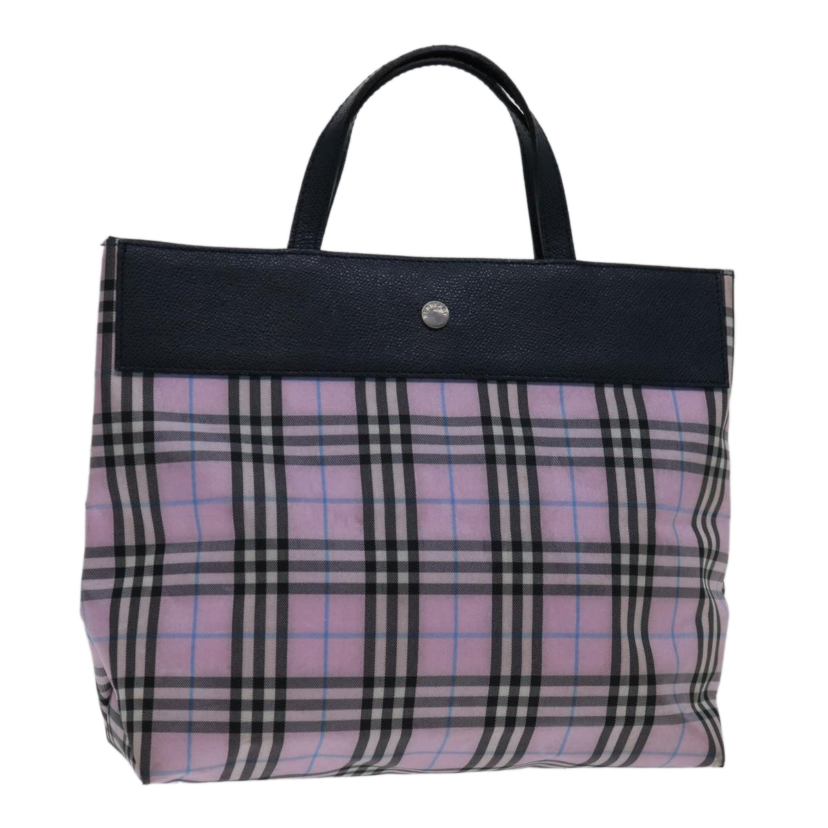 Burberry Luxury Nova Check Hand Bag Auth Yk11387 Nylon Pink Travel Bag