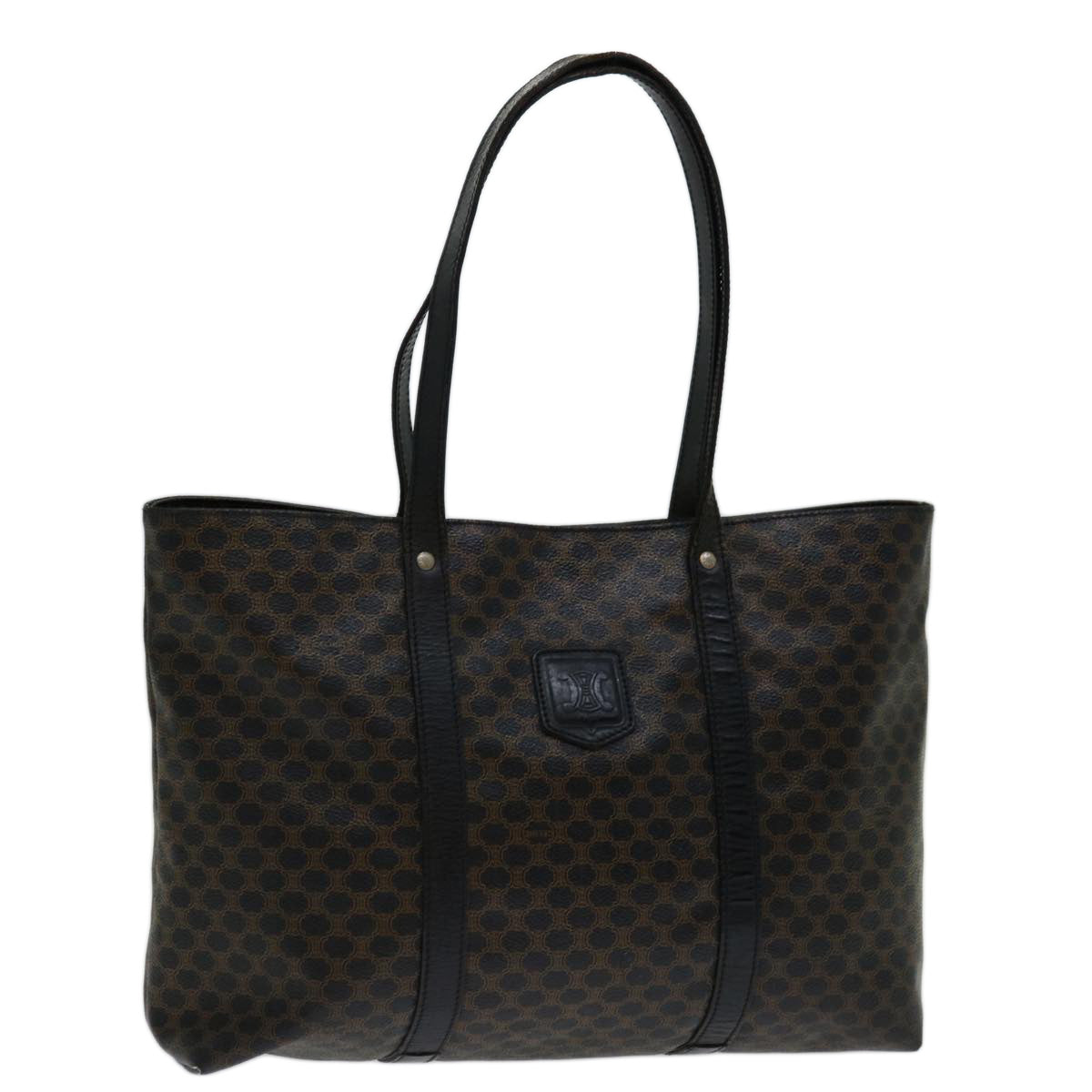 Luxury Macadam Tote Bag Pvc Canvas Black