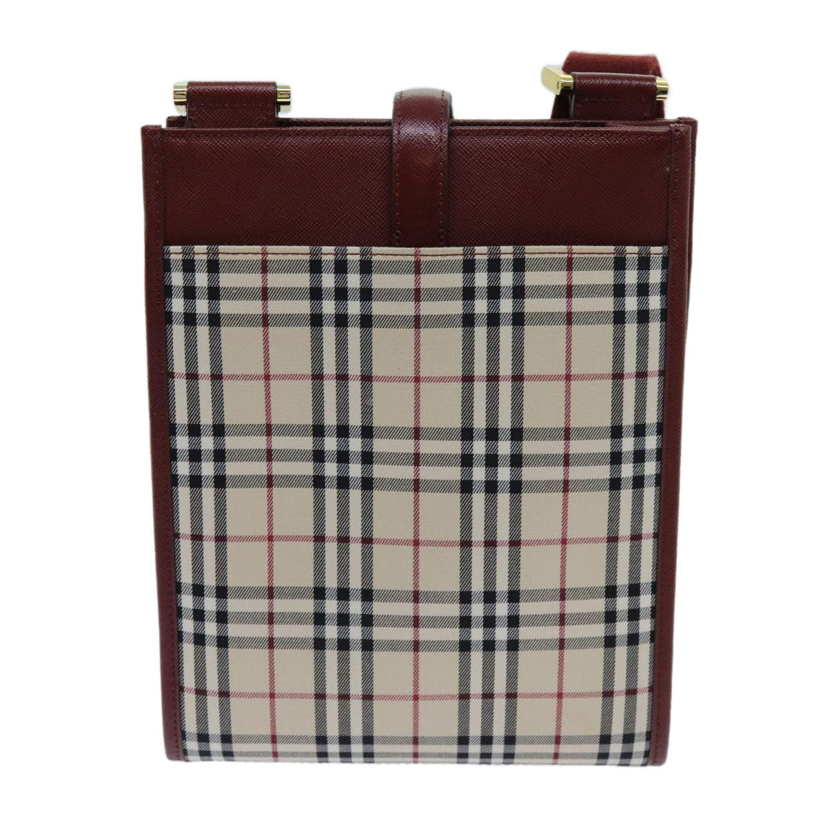 Burberry Luxury Nova Check Shoulder Bag Auth Yk11620 Canvas Beige