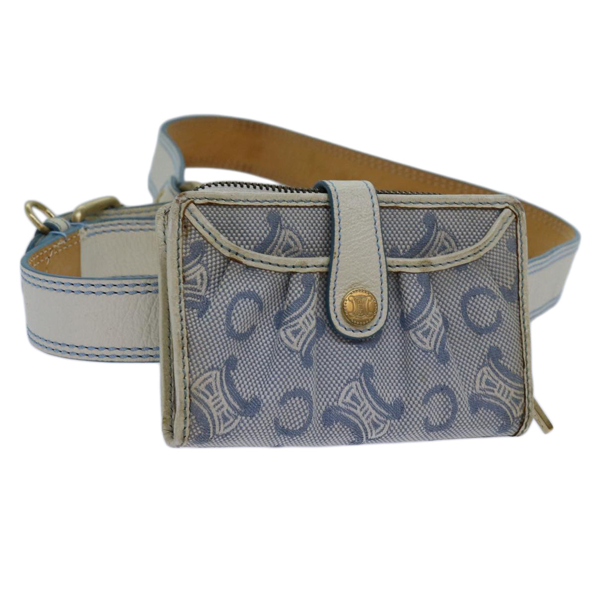 Luxury C Macadam Waist Bag Canvas Blue Travel Bag