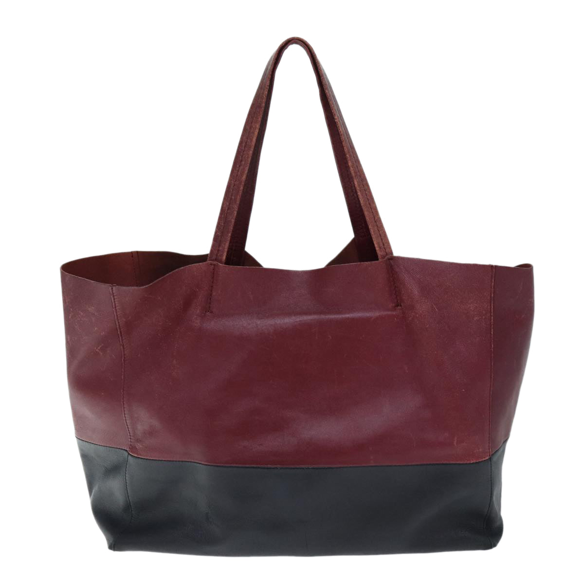 Luxury Horizontal Cabas Tote Bag Leather Black