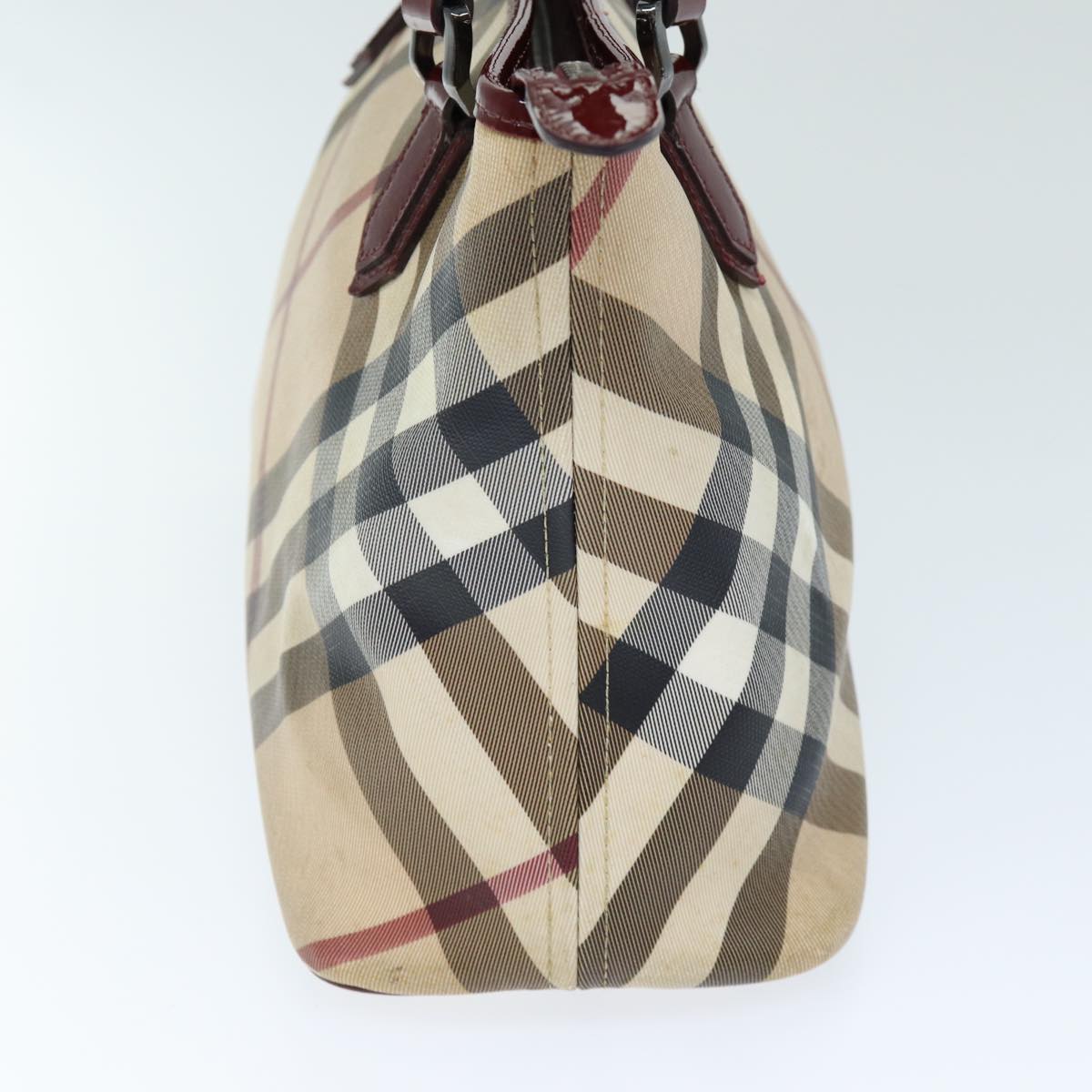 Burberry Luxury Nova Check Shoulder Bag Coated Auth Yk12191 Canvas Beige