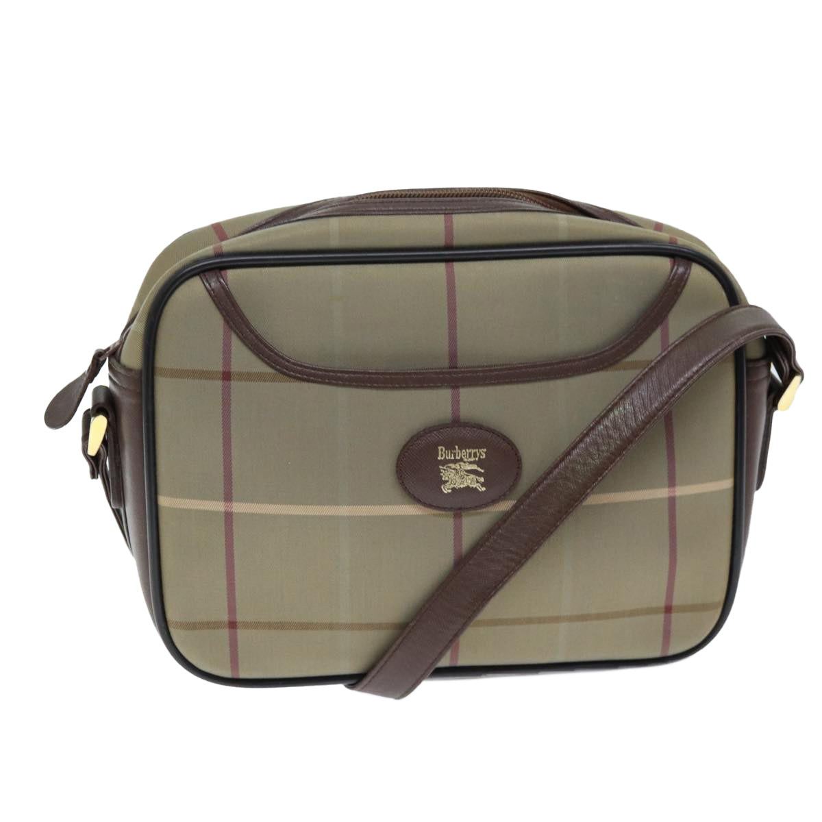 Burberry Luxury ss Nova Check Shoulder Bag Auth Yk12298 Canvas Beige