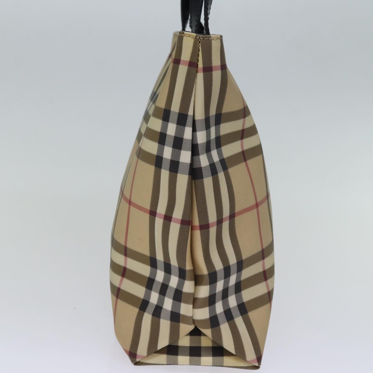 Burberry Luxury Nova Check Hand Bag Coated Auth Yk12299 Canvas Beige Travel Bag
