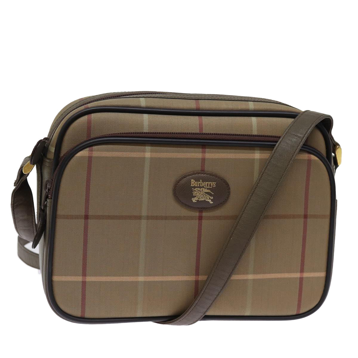 Burberry Luxury ss Nova Check Shoulder Bag Auth Yk12716 Canvas Beige