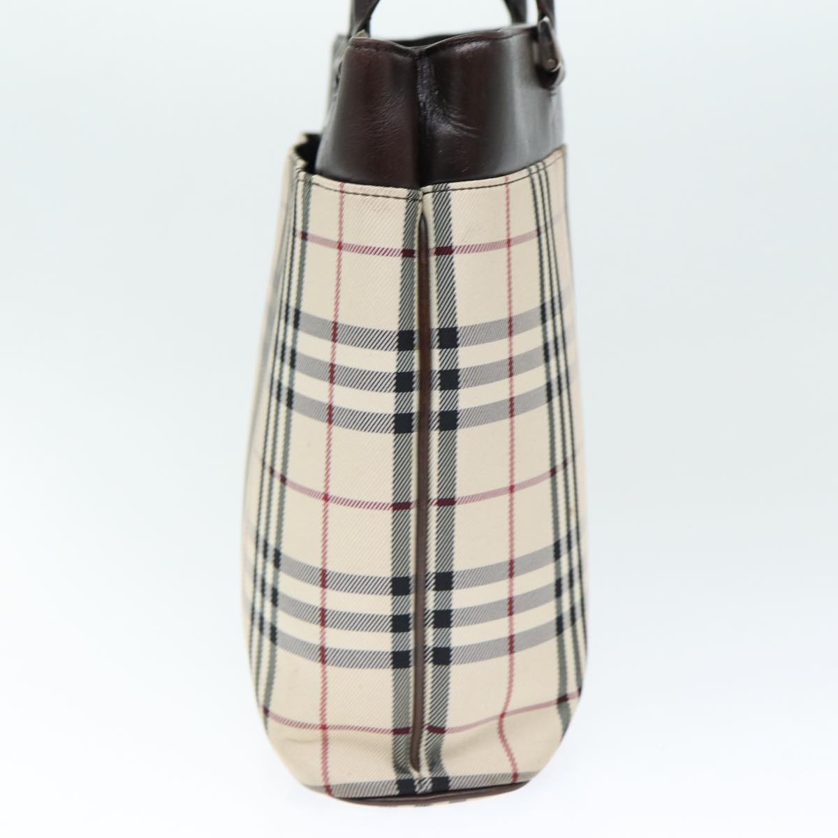 Burberry Luxury Nova Check Hand Bag Polyester Auth Yk12722 Beige Travel Bag
