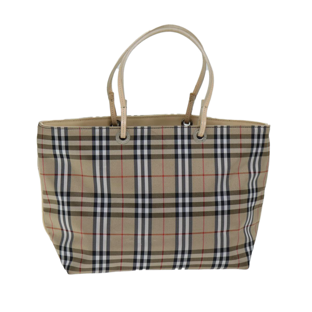Burberry Luxury Nova Check Hand Bag Auth Yk12778 Nylon Beige Travel Bag